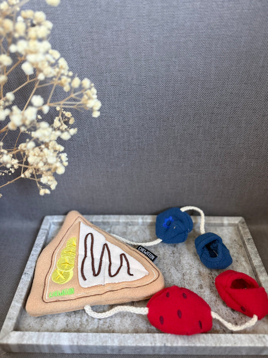 Crêpe aux fruits - peluche de fouille