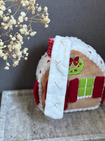 Maison pain d'épice - peluche de fouille