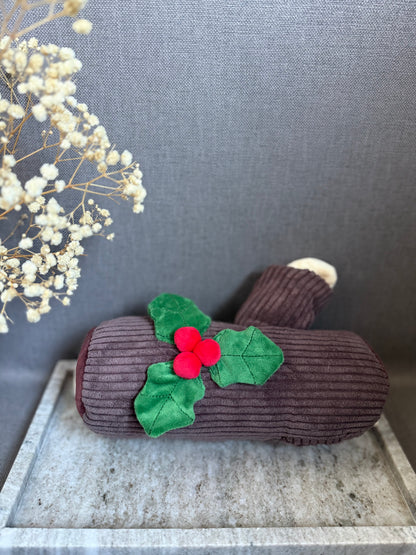 Bûche de Noël - peluche de fouille