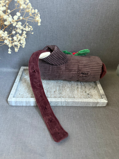 Bûche de Noël - peluche de fouille